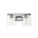 Maxim 21232 Scoop 2-lt 14" Bath Vanity-Polished Chrome/Clear Glass