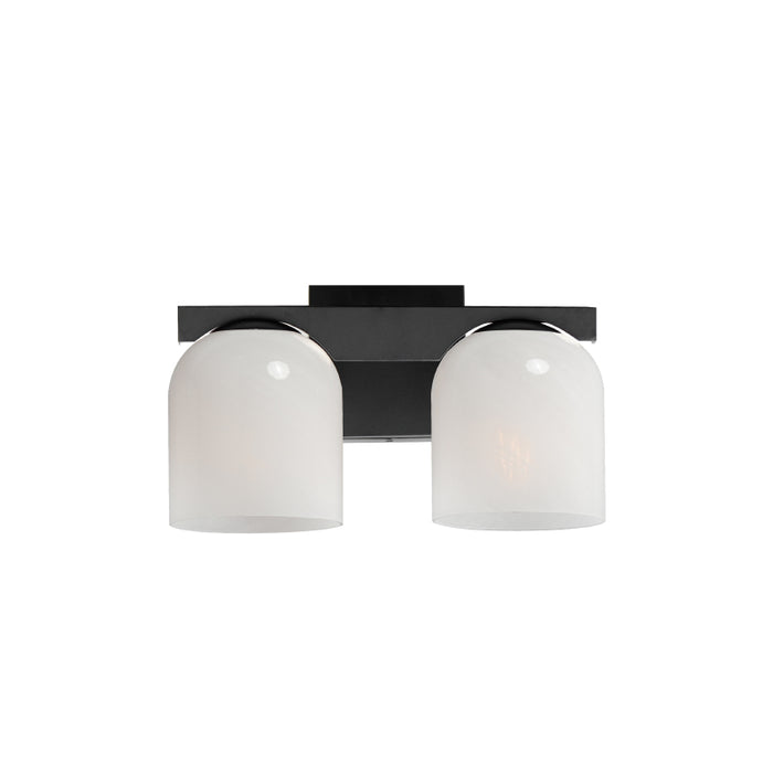 Maxim 21232 Scoop 2-lt 14" Bath Vanity-Black/Marble