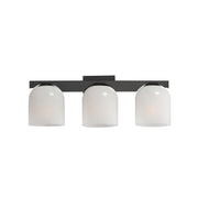 Maxim 21233 Scoop 3-lt 22" Bath Vanity-Black/Marble Glass
