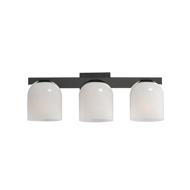 Maxim 21233 Scoop 3-lt 22" Bath Vanity-Black/Marble Glass