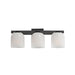 Maxim 21233 Scoop 3-lt 22" Bath Vanity-Black/Marble Glass