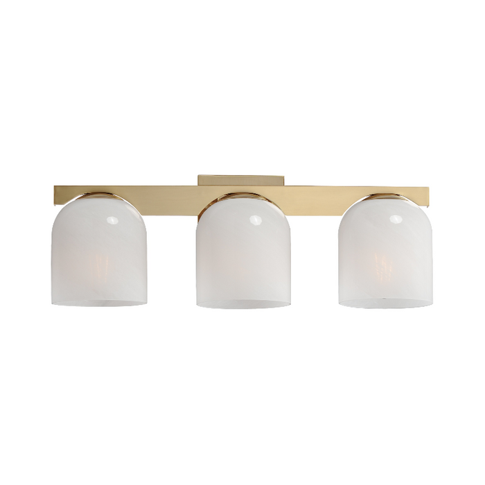 Maxim 21233 Scoop 3-lt 22" Bath Vanity - Natural Aged Brass/Marble Glass