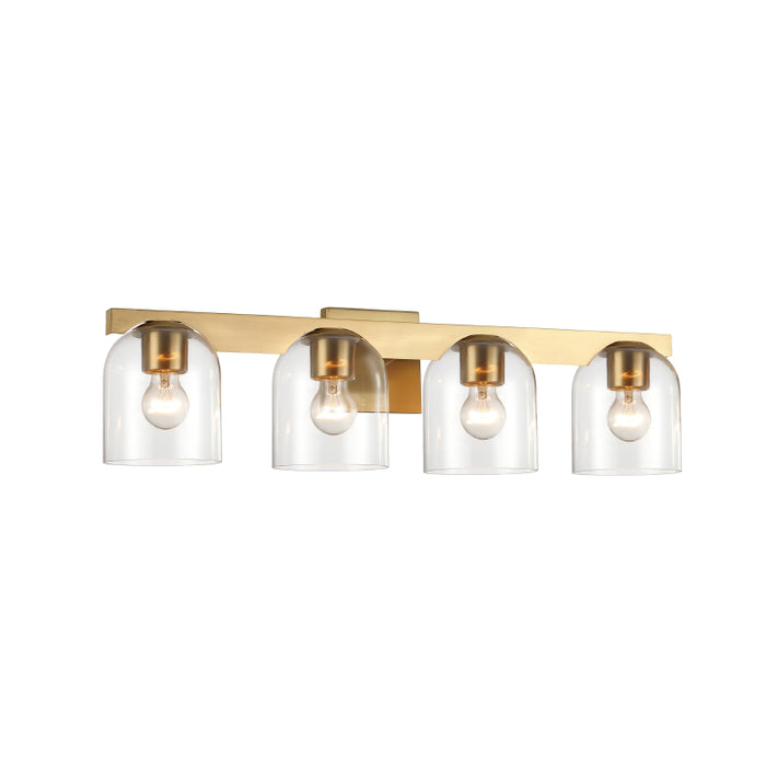 Maxim 21234 Scoop 4-lt 30" Bath Vanity-Natural Aged Brass/Clear
