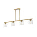 Maxim 21236 Scoop 4-lt 46" Pendant-Natural Aged Brass/Clear Glass