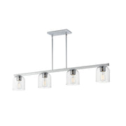 Maxim 21236 Scoop 4-lt 46" Pendant-Polished Chrome/Clear