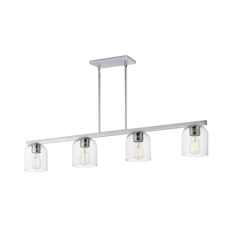Maxim 21236 Scoop 4-lt 46" Pendant-Polished Chrome/Clear