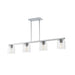 Maxim 21236 Scoop 4-lt 46" Pendant-Polished Chrome/Clear