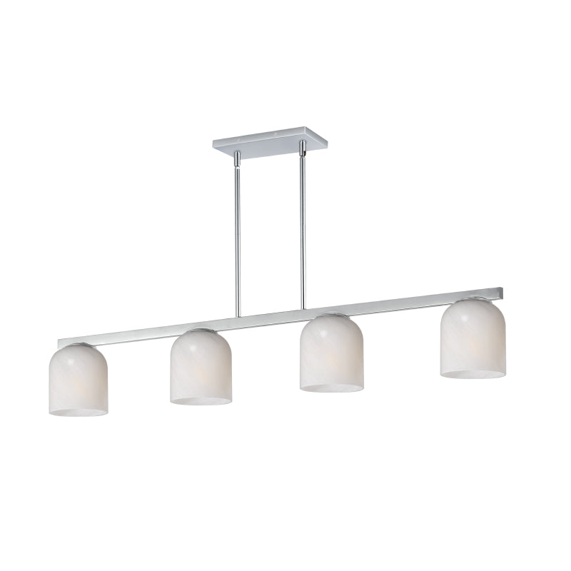 Maxim 21236 Scoop 4-lt 46" Pendant-Polished Chrome/Marble