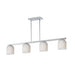 Maxim 21236 Scoop 4-lt 46" Pendant-Polished Chrome/Marble