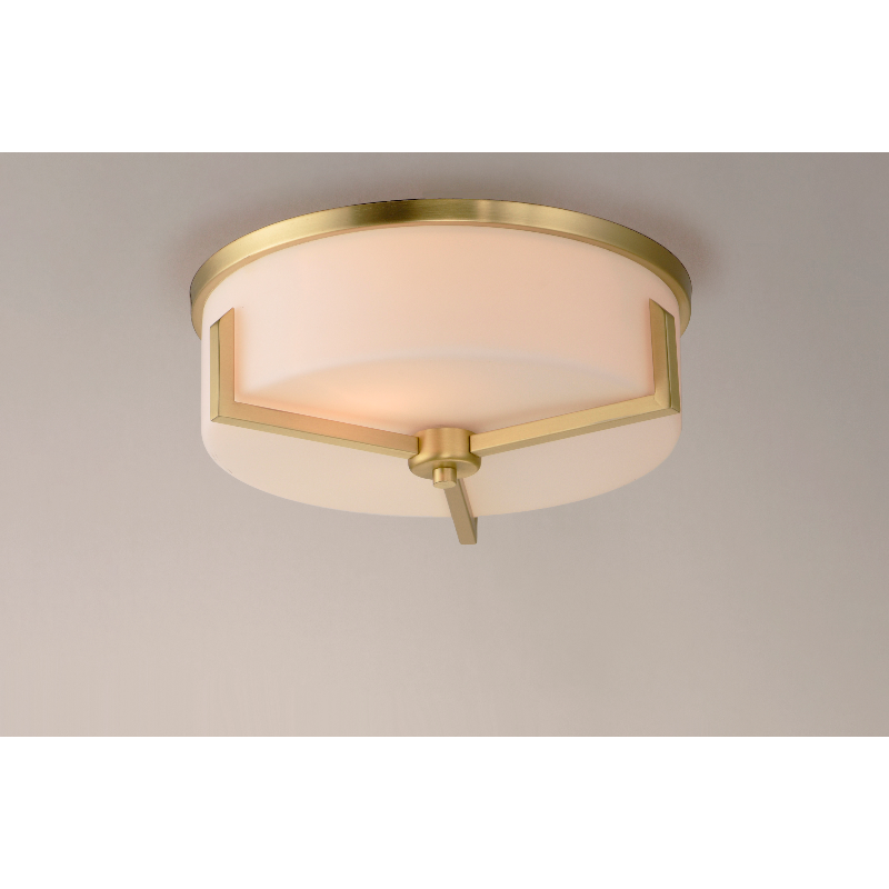 Maxim 21280 Dart 3-lt 14" Flush Mount - Satin Brass