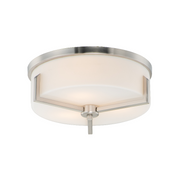 Maxim 21280 Dart 3-lt 14" Flush Mount - Satin Nickel