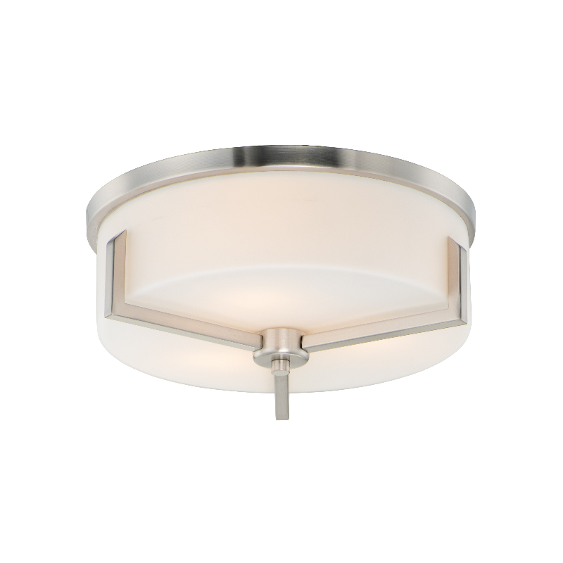 Maxim 21280 Dart 3-lt 14" Flush Mount - Satin Nickel