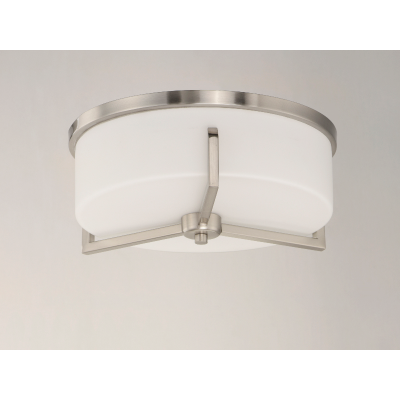 Maxim 21280 Dart 3-lt 14" Flush Mount - Satin Nickel