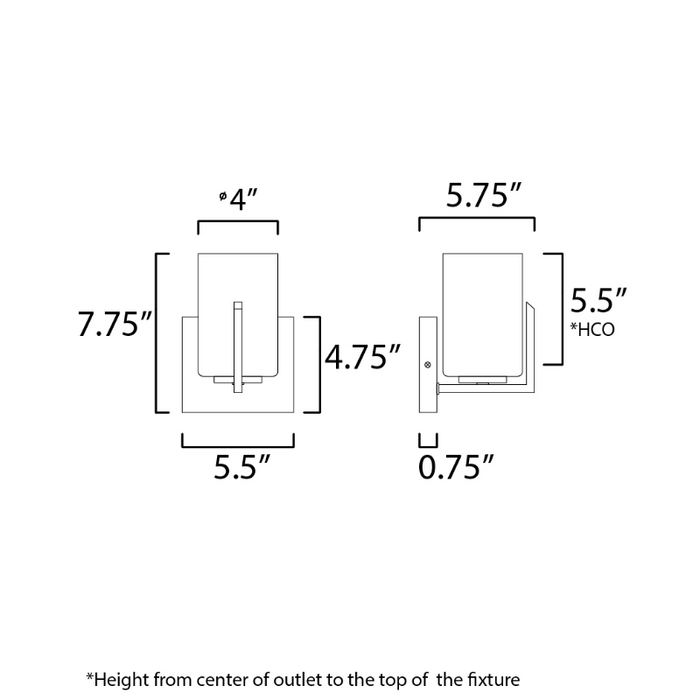 Maxim 21281 Dart 1-lt 8" Tall Wall Sconce