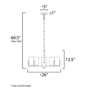 Maxim 21286 Dart 5-lt 26" Chandelier - Matte Black