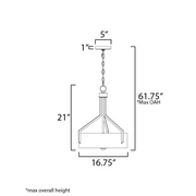 Maxim 21287 Dart 3-lt 17" Pendant