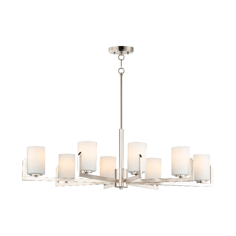 Maxim 21288 Dart 8-lt 44" Chandelier - Satin Nickel