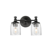 Maxim 21352 Swirl 2-lt 14" Wall Sconce-Black