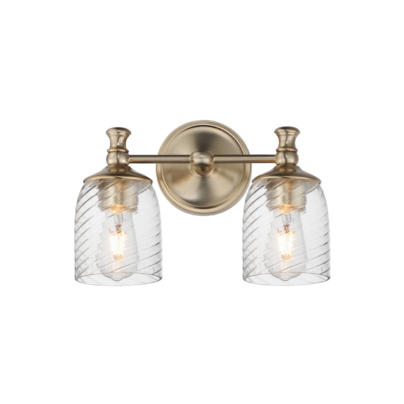 Maxim 21352 Swirl 2-lt 14" Wall Sconce-Satin Champagne