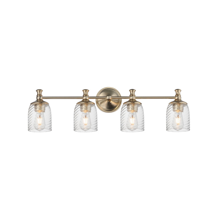 Maxim 21354 Swirl 4-lt 33" Bath Vanity-Satin Champagne