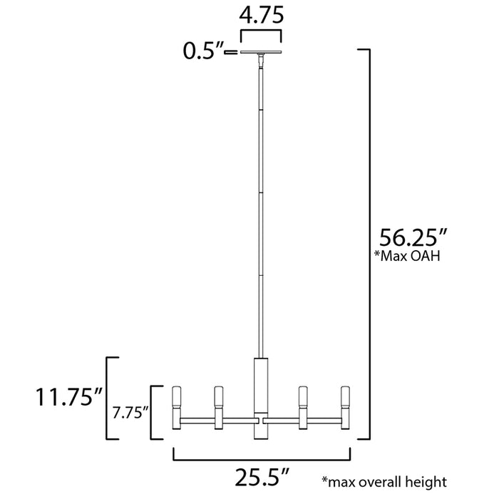 Maxim 21366 Emana 6-lt 26" Chandelier