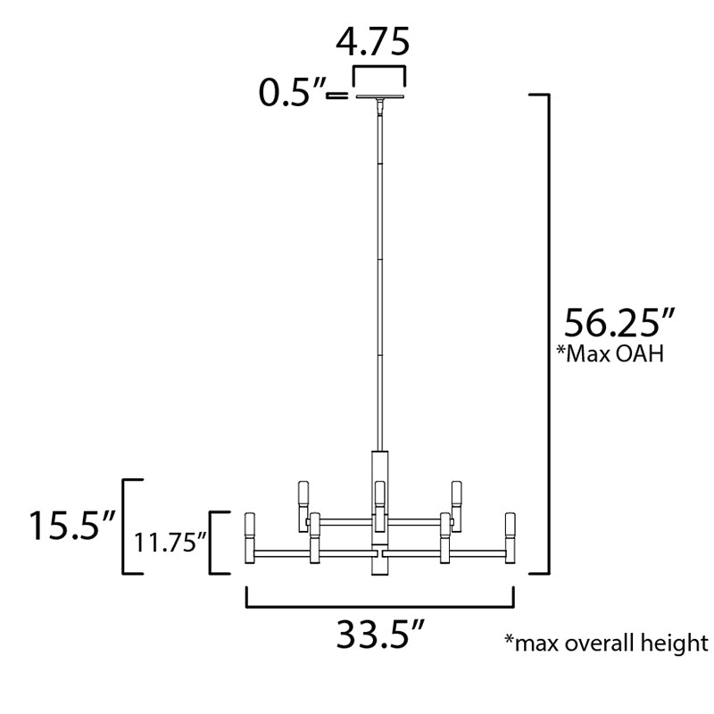 Maxim 21369 Emana 9-lt 34" Chandelier