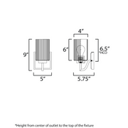 Maxim 21371 Rigata 1-lt 9" Tall Wall Sconce
