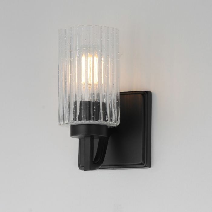 Maxim 21371 Rigata 1-lt 9" Tall Wall Sconce - Black