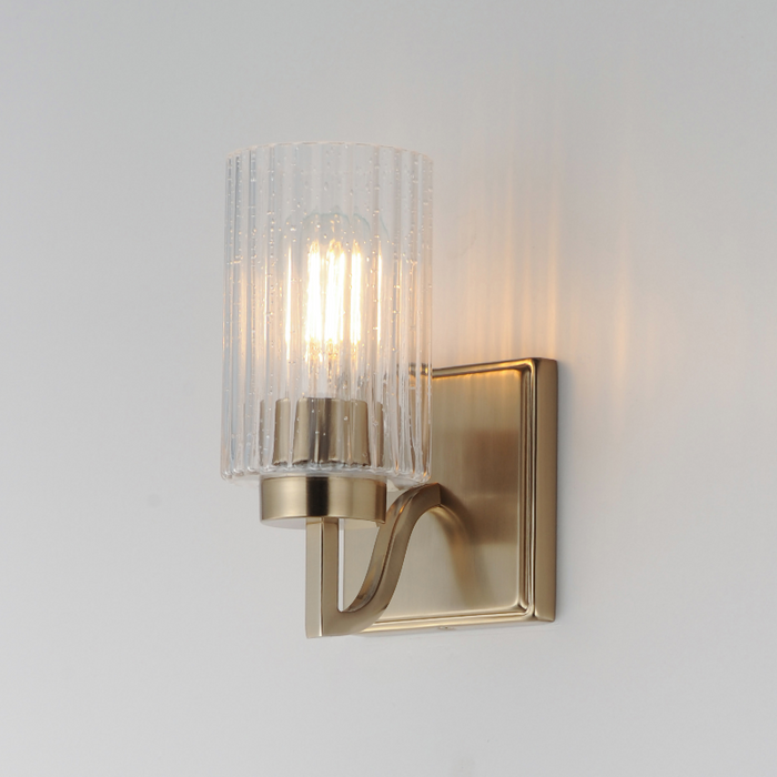 Maxim 21371 Rigata 1-lt 9" Tall Wall Sconce - Satin Champagne