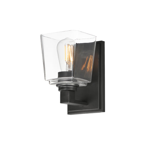 Maxim 21381 Cubos 1-lt 8" Tall Wall Sconce-Black