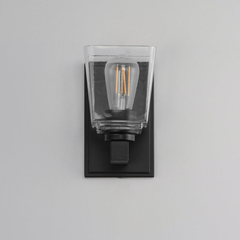 Maxim 21381 Cubos 1-lt 8" Tall Wall Sconce - Black