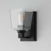 Maxim 21381 Cubos 1-lt 8" Tall Wall Sconce - Black