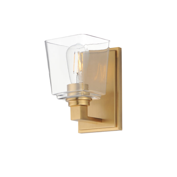 Maxim 21381 Cubos 1-lt 8" Tall Wall Sconce-Natural Aged Brass