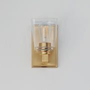 Maxim 21381 Cubos 1-lt 8" Tall Wall Sconce - Natural Aged Brass