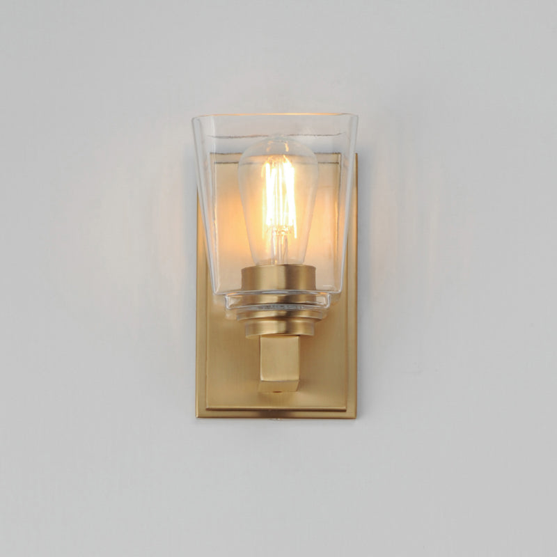 Maxim 21381 Cubos 1-lt 8" Tall Wall Sconce - Natural Aged Brass