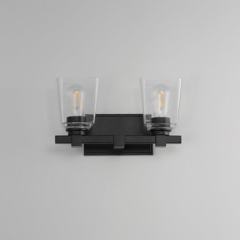 Maxim 21382 Cubos 2-lt 14" Wall Sconce - Black