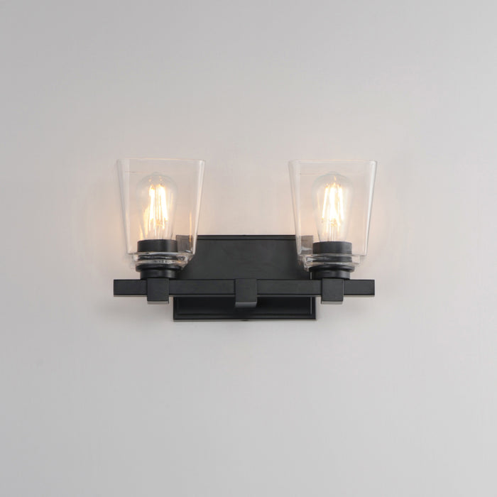 Maxim 21382 Cubos 2-lt 14" Wall Sconce - Black