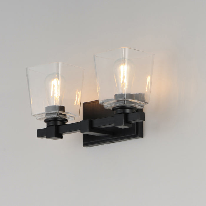 Maxim 21382 Cubos 2-lt 14" Wall Sconce - Black