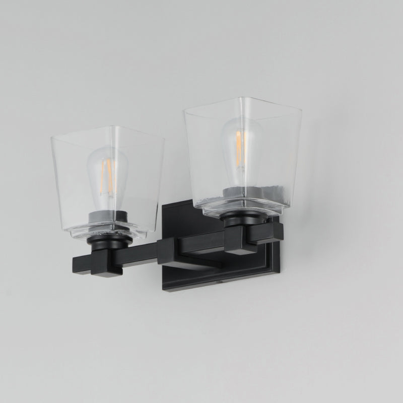 Maxim 21382 Cubos 2-lt 14" Wall Sconce - Black