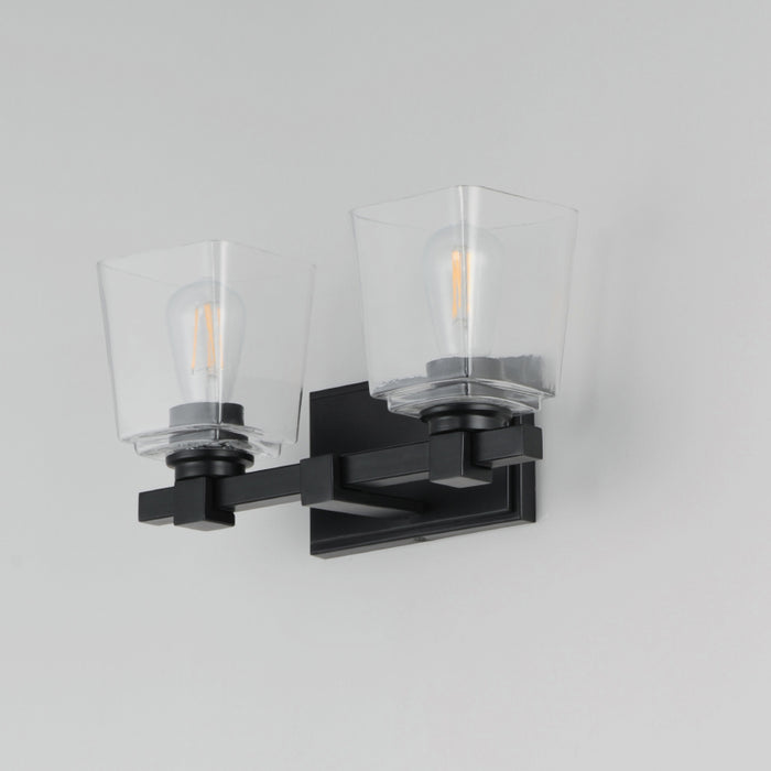Maxim 21382 Cubos 2-lt 14" Wall Sconce - Black