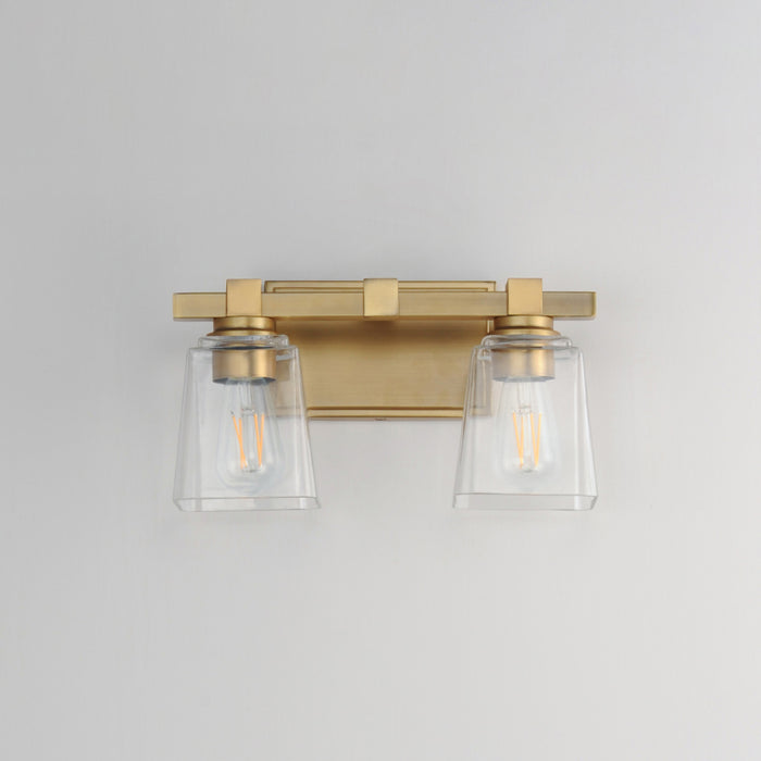 Maxim 21382 Cubos 2-lt 14" Wall Sconce - Natural Aged Brass