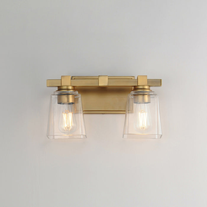 Maxim 21382 Cubos 2-lt 14" Wall Sconce - Natural Aged Brass
