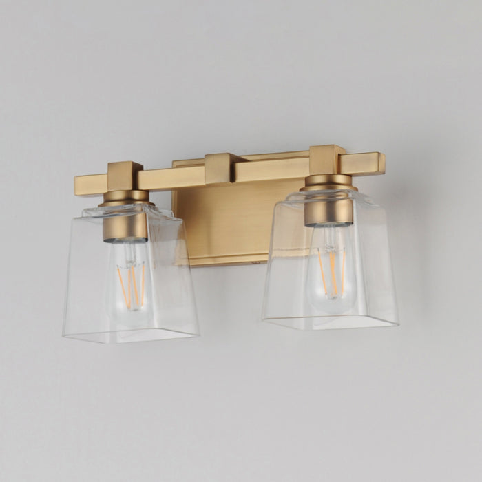 Maxim 21382 Cubos 2-lt 14" Wall Sconce - Natural Aged Brass