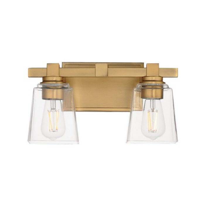 Maxim 21382 Cubos 2-lt 14" Wall Sconce - Natural Aged Brass