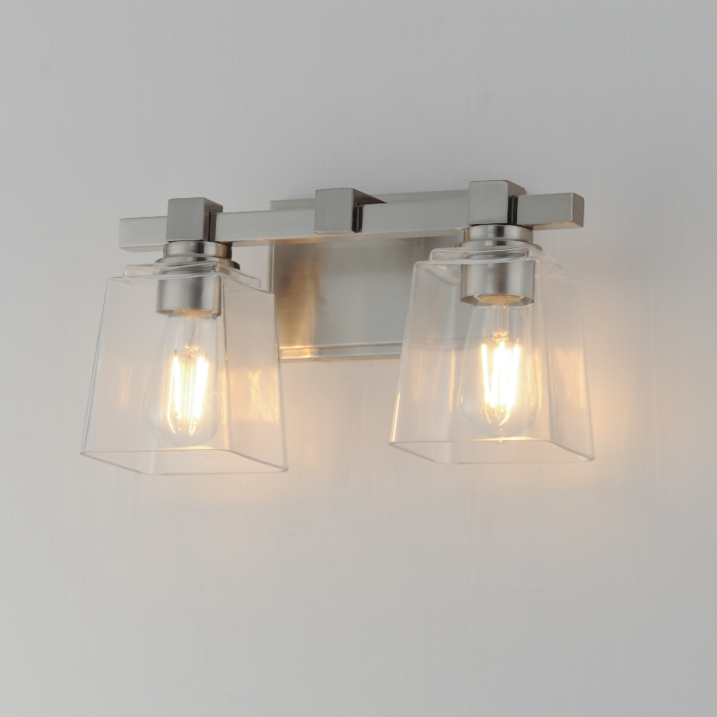 Maxim 21382 Cubos 2-lt 14" Wall Sconce - Satin Nickel