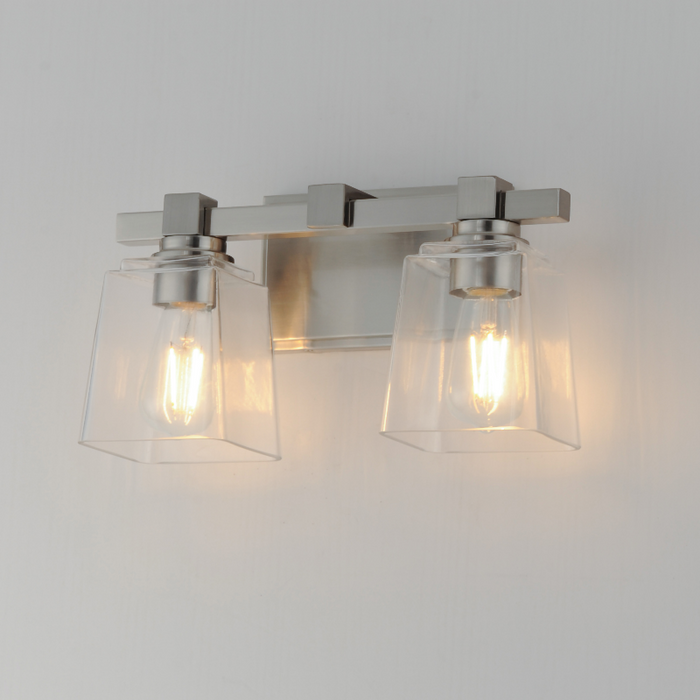 Maxim 21382 Cubos 2-lt 14" Wall Sconce - Satin Nickel