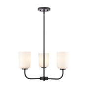 Millennium 214003 Laphia 3-lt 21" Chandelier - Matte Black