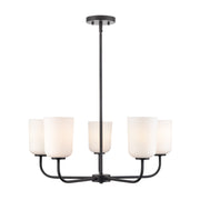 Millennium 214005 Laphia 5-lt 27" Chandelier - Matte Black