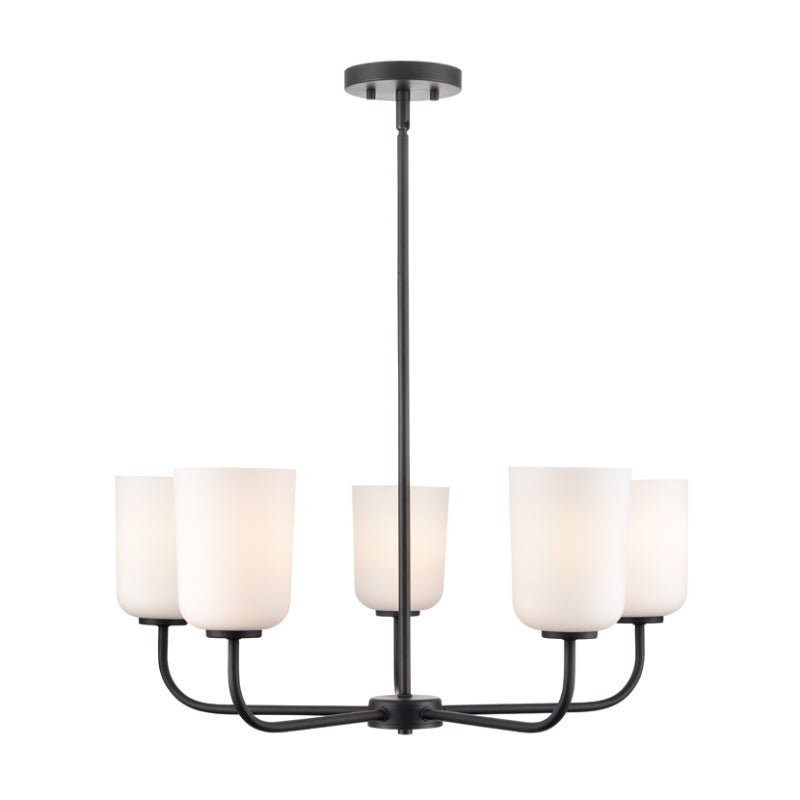 Millennium 214005 Laphia 5-lt 27" Chandelier - Matte Black