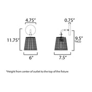 Maxim 21481 Baja 1-lt 12" Tall Wall Sconce